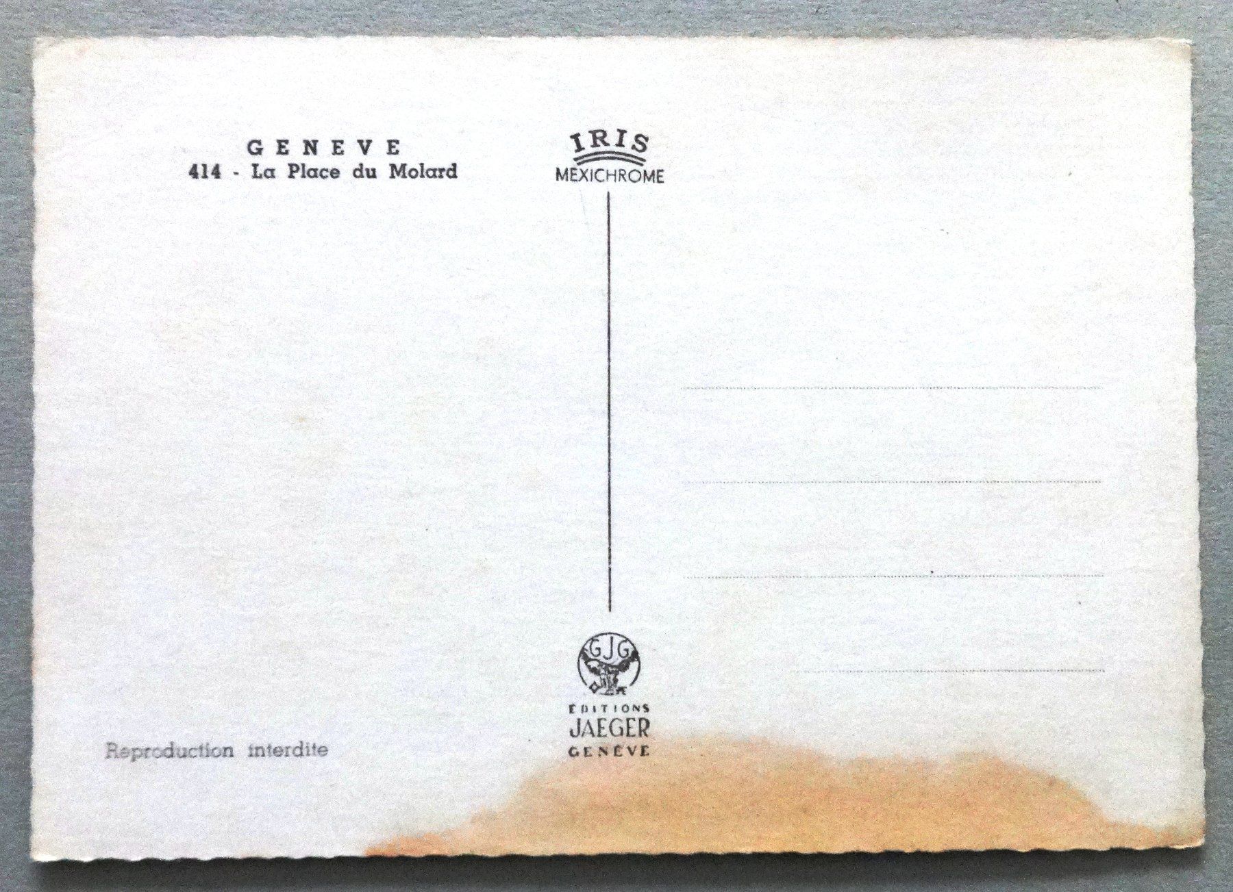 Cartoline postali: Genève - La Place du Molard – Difettoso da Fétigny venduto da Billy2miny 1