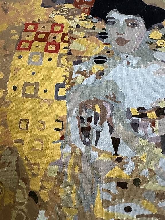 Foto & Immagini: Bild auf Leinwand nachgemalt nach "Gustav Klimt" – Usato da Bern venduto da iksworbmod 2