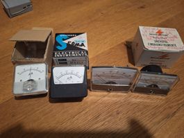 Lot d'ampèremètres vintage neuf