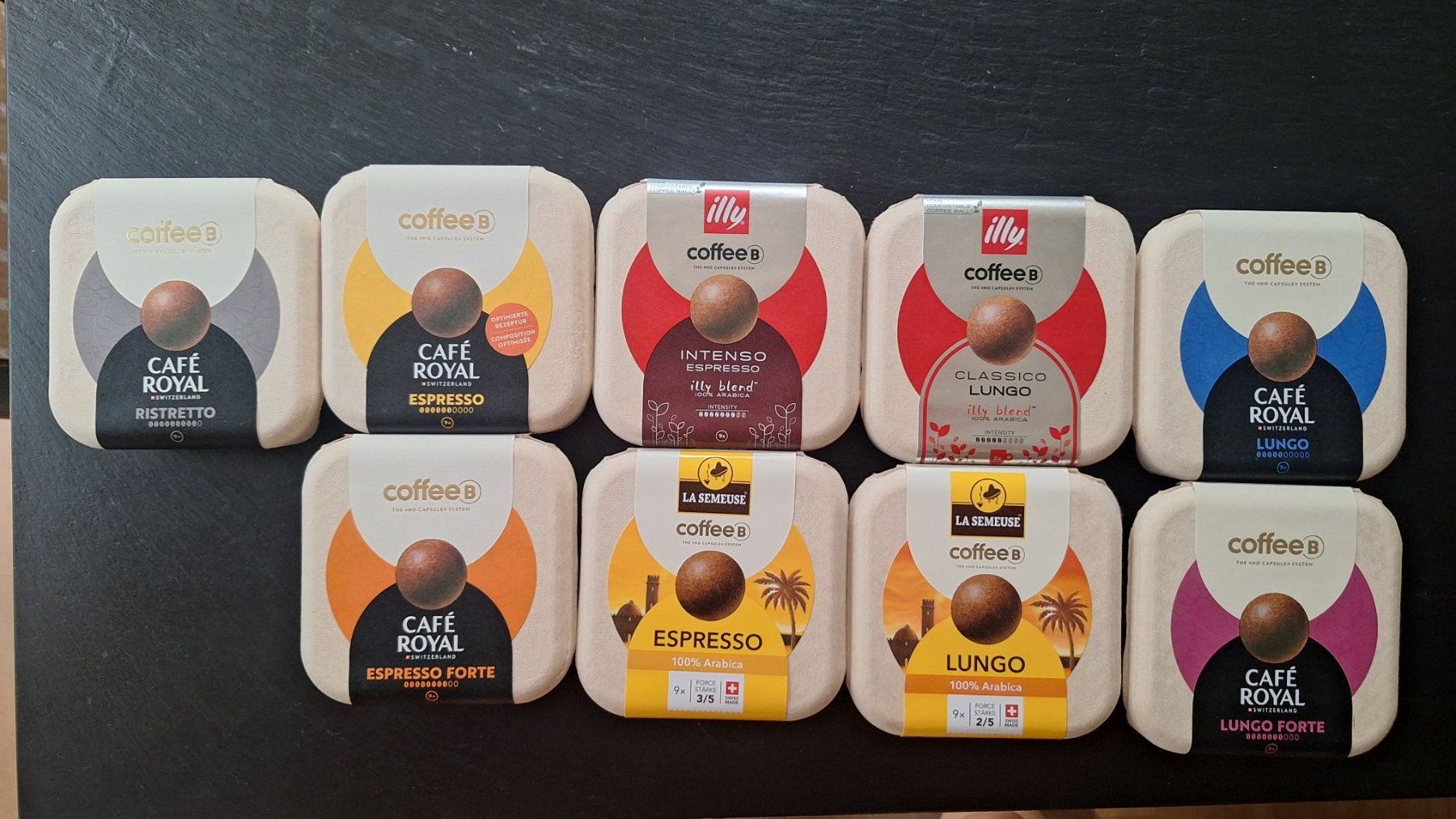 Migros Aliments & Spécialités: CoffeeB KaffeeKugeln 9Boxen – Neuf avec emballage d'origine à Weisslingen par igszehn