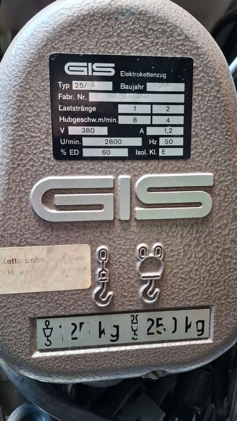 Paranco multiuso: GIS Kettenzug, 400V – Usato da Alpnach-Dorf venduto da husta60