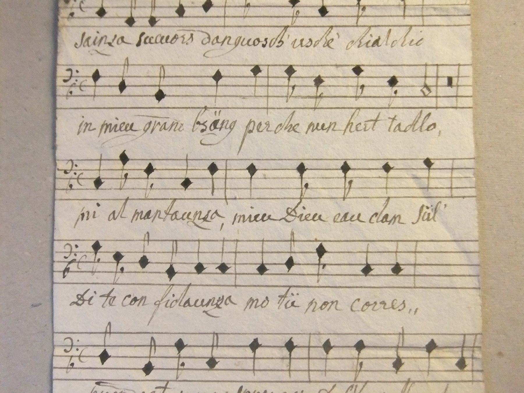 Libri: Antikes Bündner Notenblatt- BAS PSALM – Usato da Esslingen venduto da eintagammeer 2