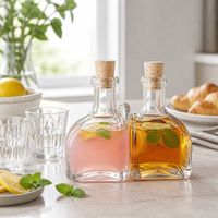 Bouteilles jumelles en verre 2 × 200 ml, bouchons en liège