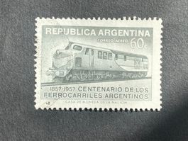 Argentinien 1957 60c 100 J. Eisenbahn Lokomotive gestempelt