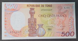 500 FRANCS / TCHAD 1990 (BANKFRISCH)