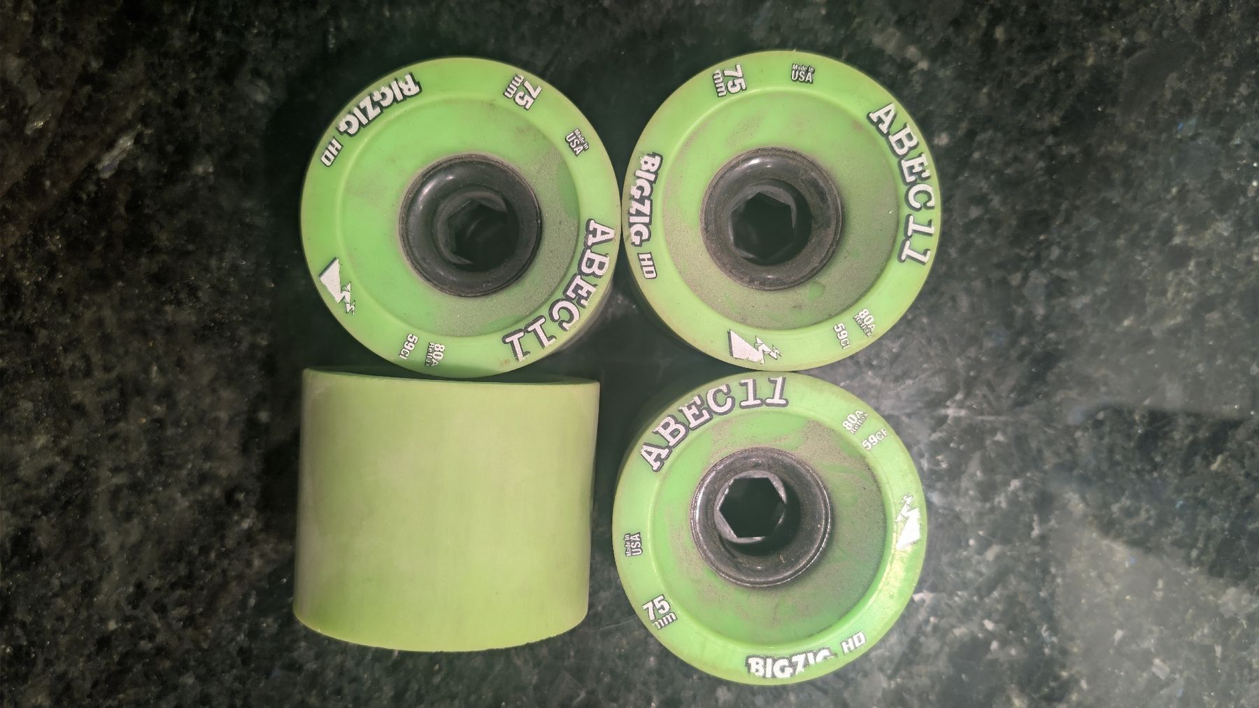 Skateboards: Abec 11 BigZig HD 75mm / 80A Longboard Rollen – D'occasion à Fällanden par Gregy12344