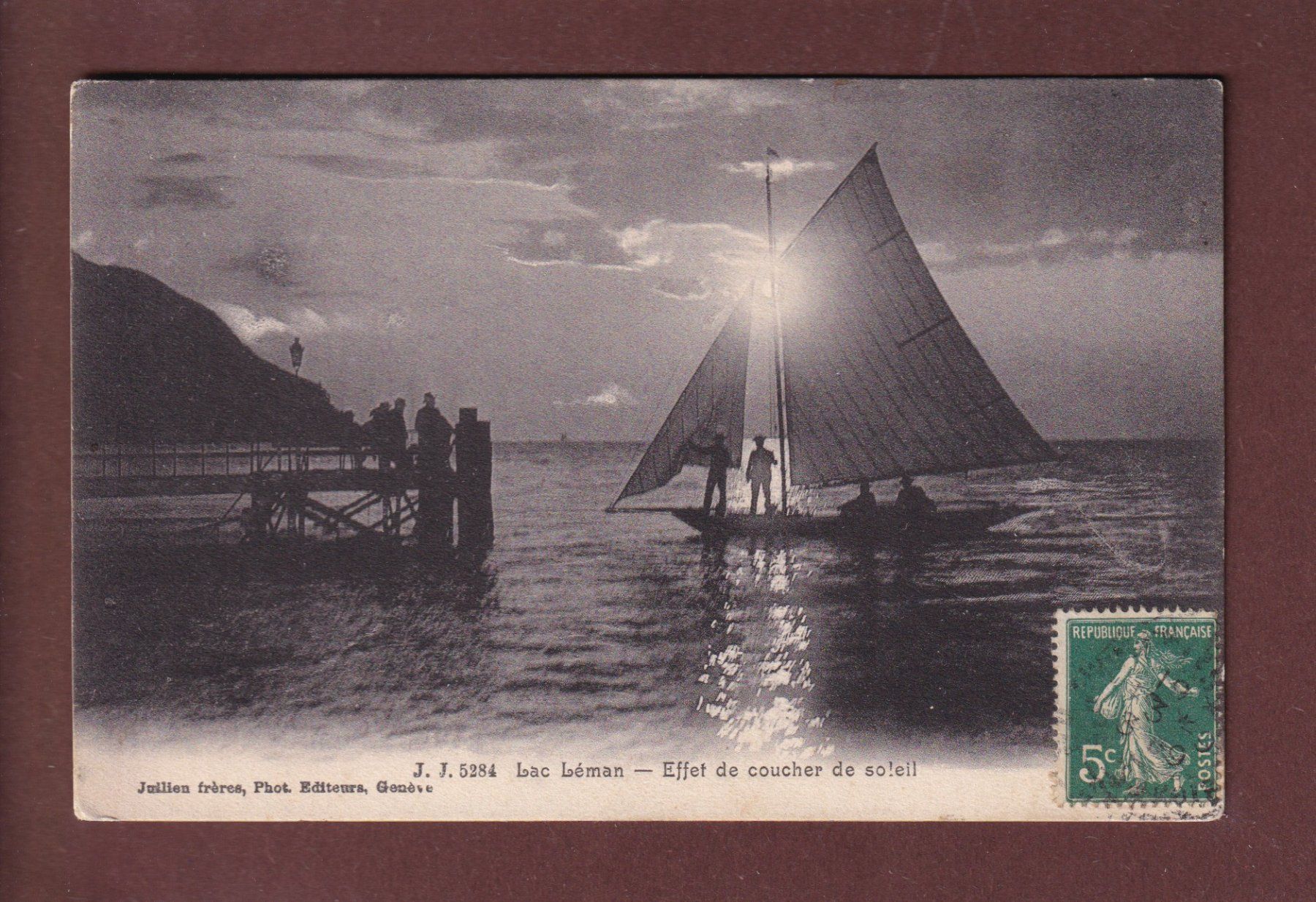 Cartoline postali: LAC LEMAN - Voilier - 1907 – Usato da Pully venduto da nicecards