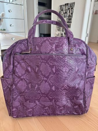 Brasi&Brasi Tasche in violettem Schlangenmuster