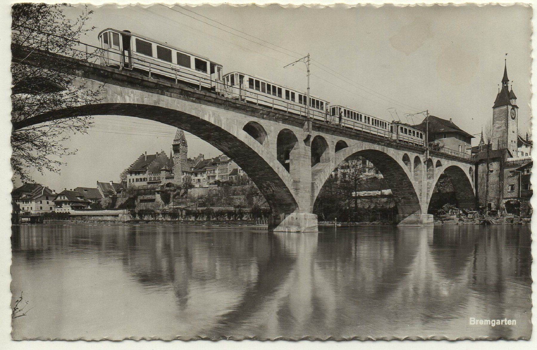 Cartes postales: BREMGARTEN Brücke mit Bahn – D'occasion à Jona par philajona