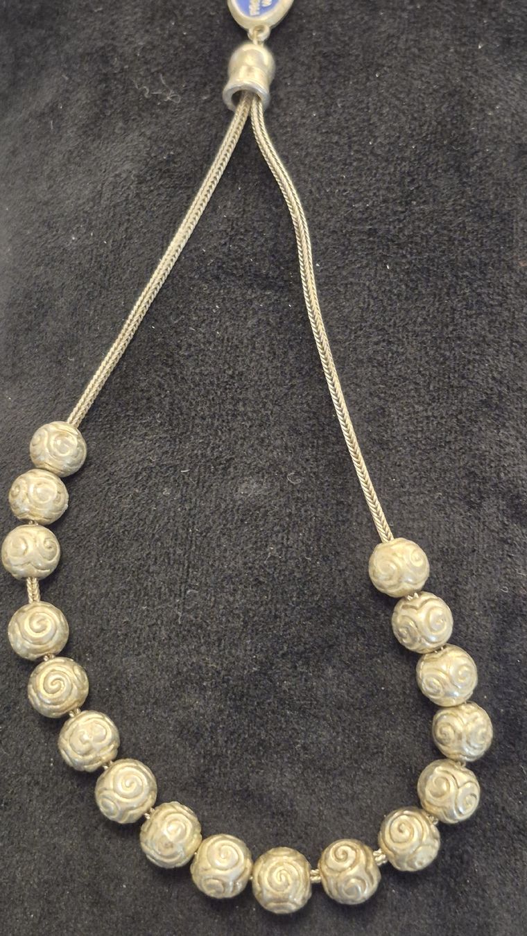 Catenine: Silberfarbige Gebets/Sorgenkette mit Kugeln, – Usato da Schiers venduto da Carmela8