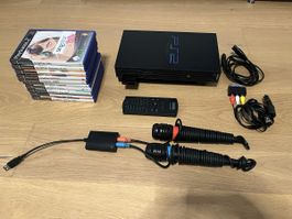 PlayStation 2 Konsole mit Singstar-Set (2 Mikrofone, 10 DVD)