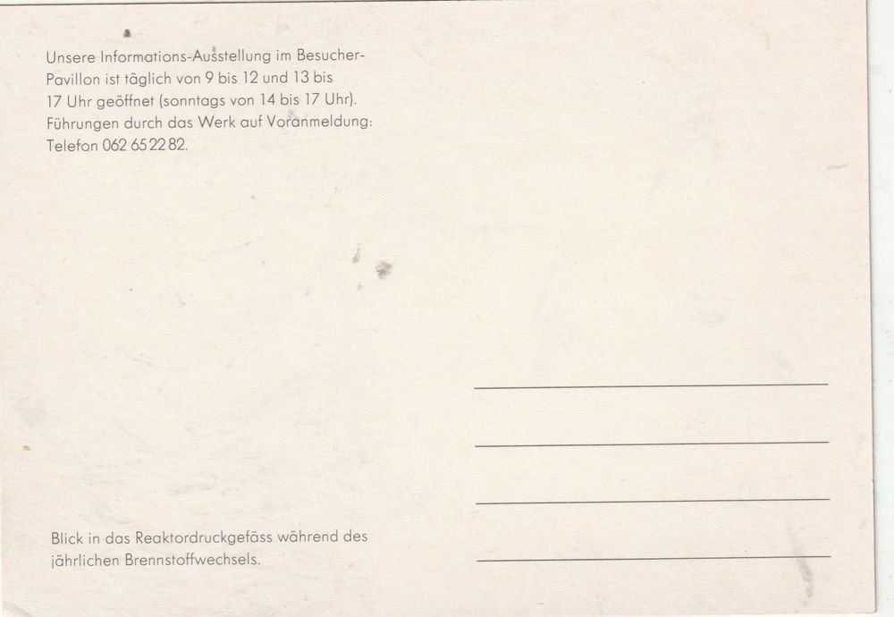 Cartoline postali: 2 Karten Kraftwerk Gösgen – Usato da Lumbrein venduto da made02 3