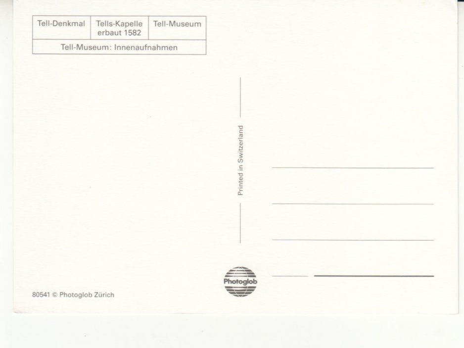 Cartoline postali: Bürglen Tell Museum ca. 1970 – Usato da Bürglen TG venduto da StampGraf 1
