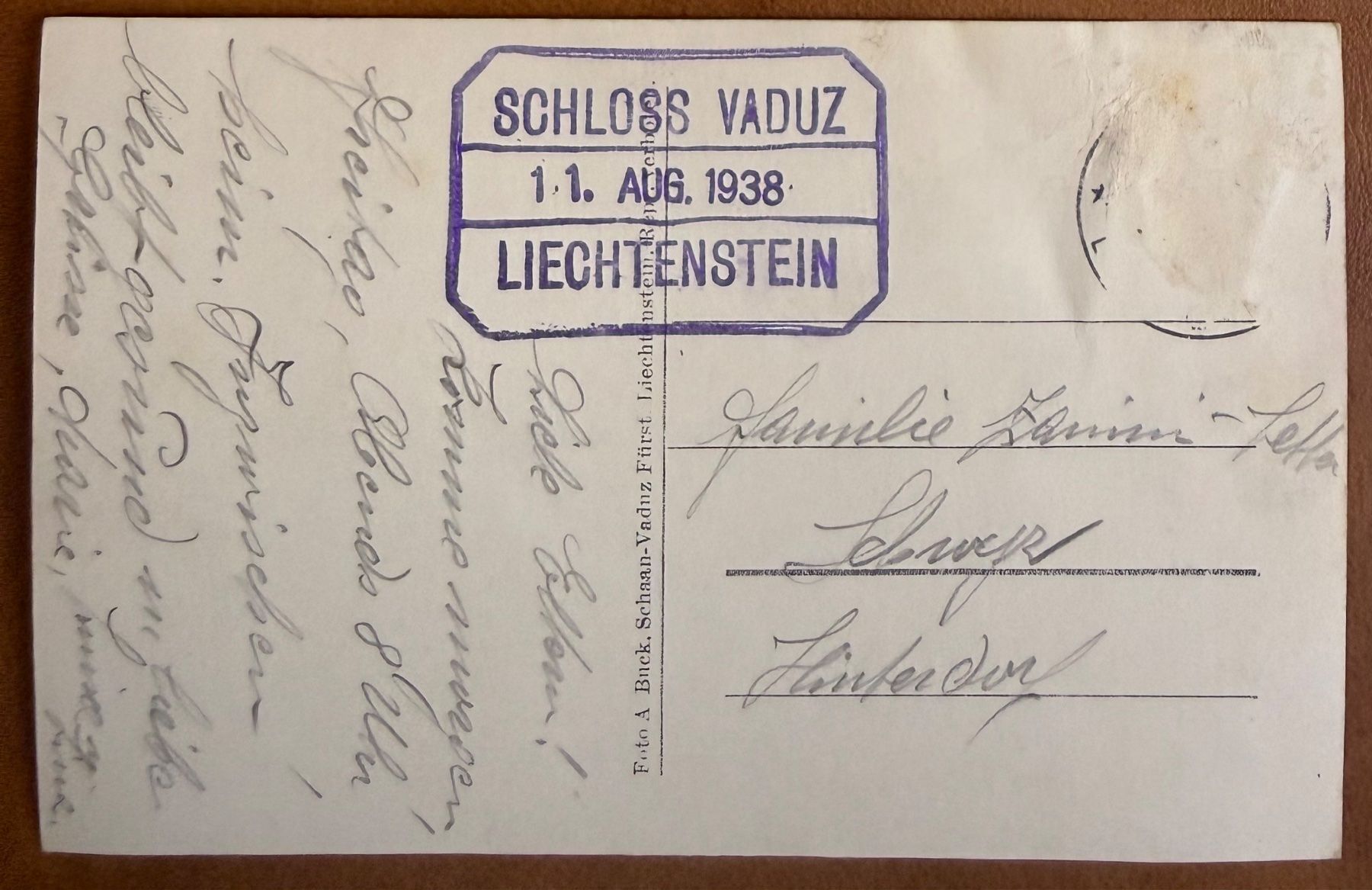 Cartoline postali: Vaduz - Schloss - Multivue 1938 – Usato da Lutry venduto da Ediego 1