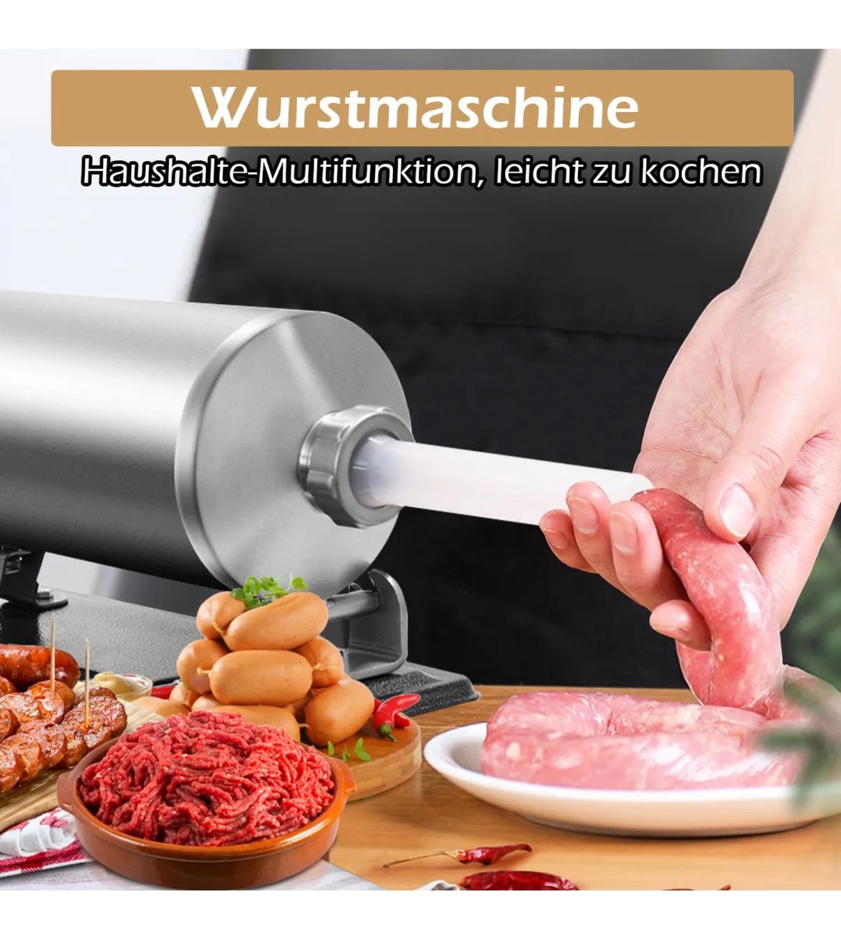 Küchengeräte: + Wurstfüller Wurstmaschine Wurstfüllmaschine 4,8L Wurst – Neu und originalverpackt aus Amriswil von JaJa-Express 3