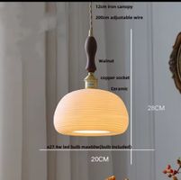 Lampe suspendue LED en céramique,  style nordique moderne