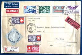 1939 / Dek.Flugpost  Express Grossbrief  mit Vignette