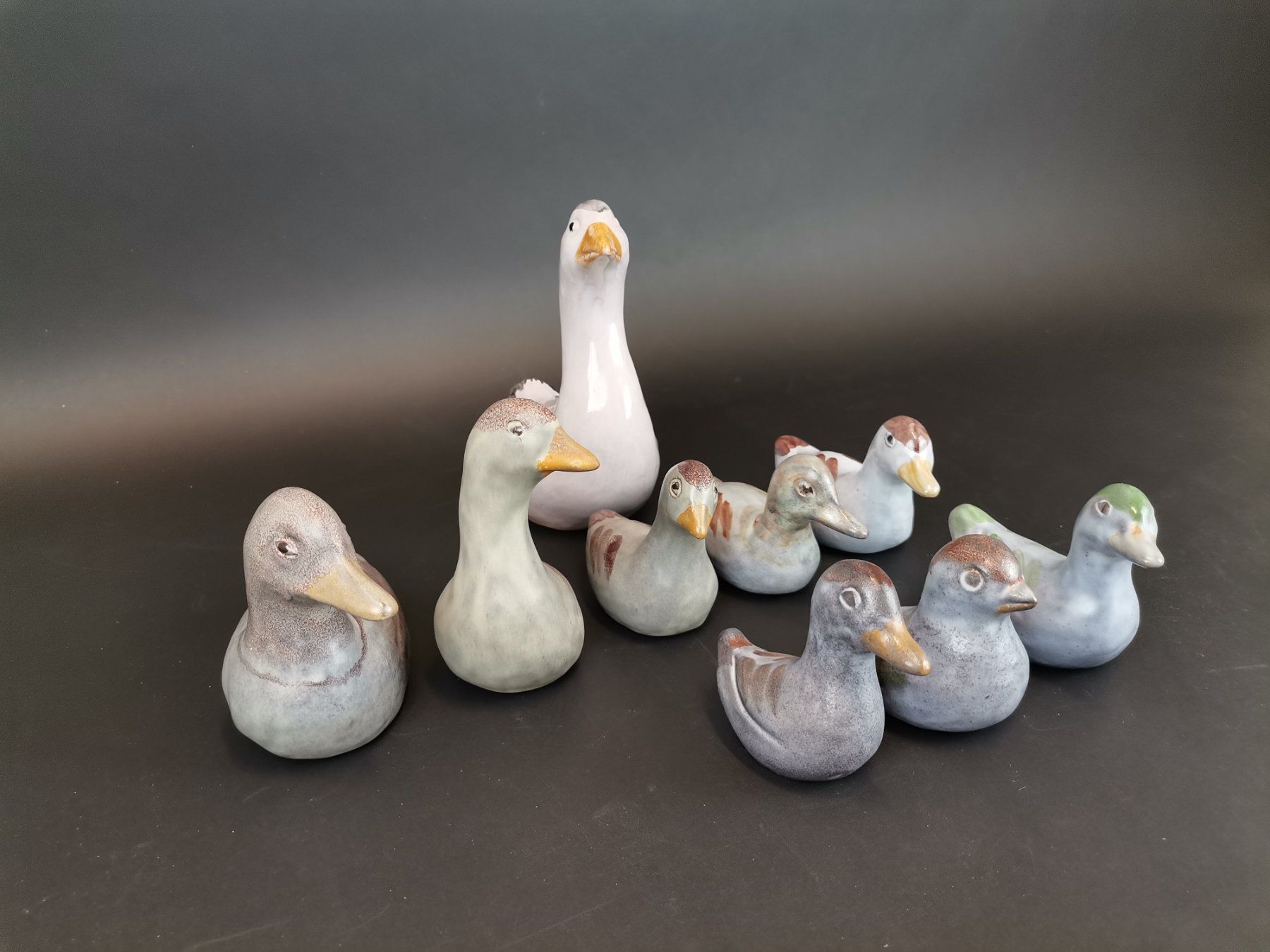 Statuette: DEKOFIGUREN 9 Enten aus Keramik – Usato da Schaffhausen venduto da Restwert_SH 5