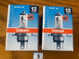 2x Ampoules OSRAM H4 12V 60/65W Bilux Long Life P43t