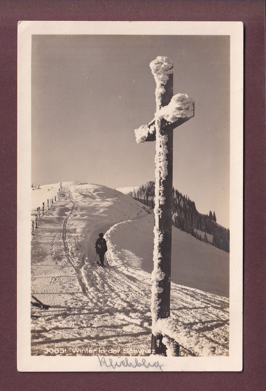Ansichtskarten: WINTER in der SCHWEIZ – Gebraucht aus Pully von nicecards