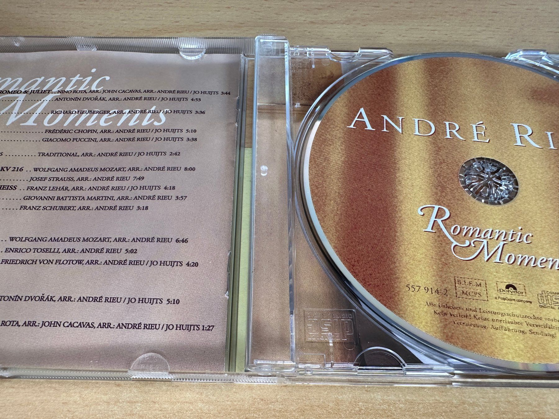 CD: André Rieu – Romantic Moments – Usato da Rikon im Tösstal venduto da Alpenmutz 2