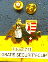 JURA 1978 KANTONS-WAPPEN MIT TRACHTEN DAME JURA PIN ENAMEL