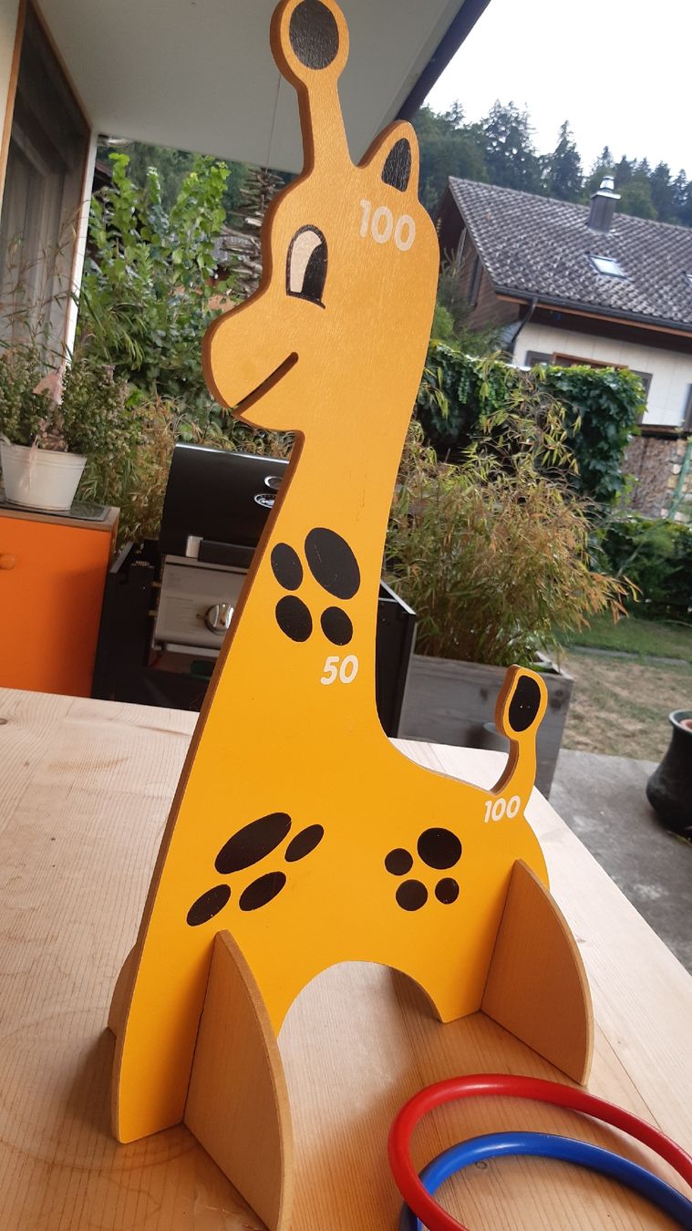 Giocattoli: Ringwurfspiel Giraffe Holz mit Ringen gebraucht – Usato da Oey venduto da Parkplatzbrocki 3
