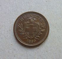 ++ 1 Rappen 1890, gute Erhaltung