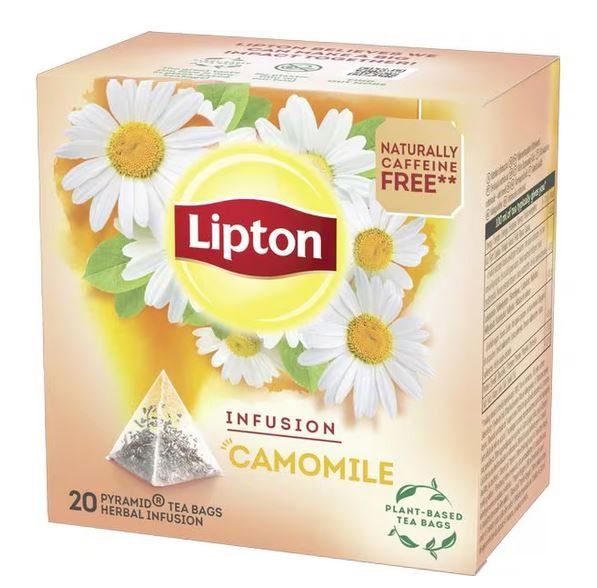 Cibi & Specialità: Lipton Tea 'Infusion Camomille' Pyramidenbeutel – Nuovo e nell'imballaggio originale da Gampelen venduto da Geschenkxy
