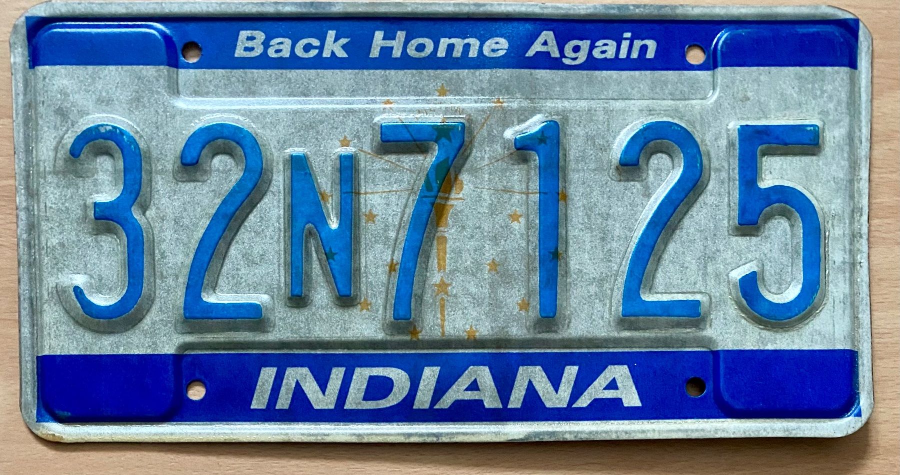 Schilder: US Nummernschild Indiana 32N7125 – Gebraucht aus Wolfhalden von 19651979