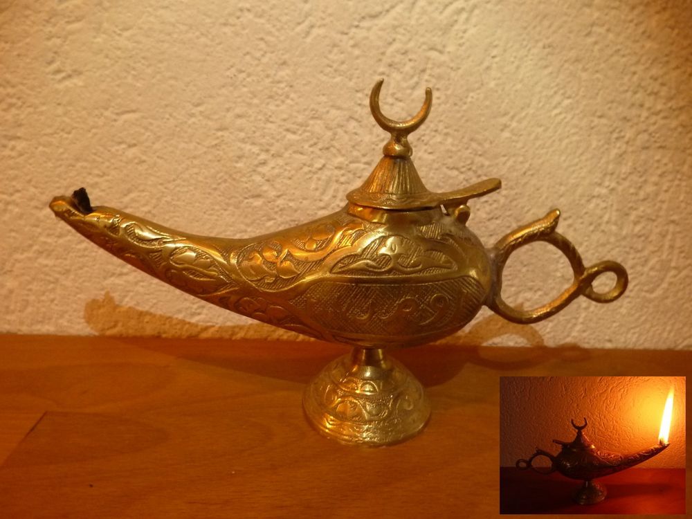 Décor à la maison E - Lampe Aladdin Vintage, légende, Genie magique
