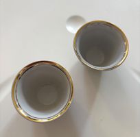 2 petites tasses Istanbul Porselen" Dorées, Parfait état