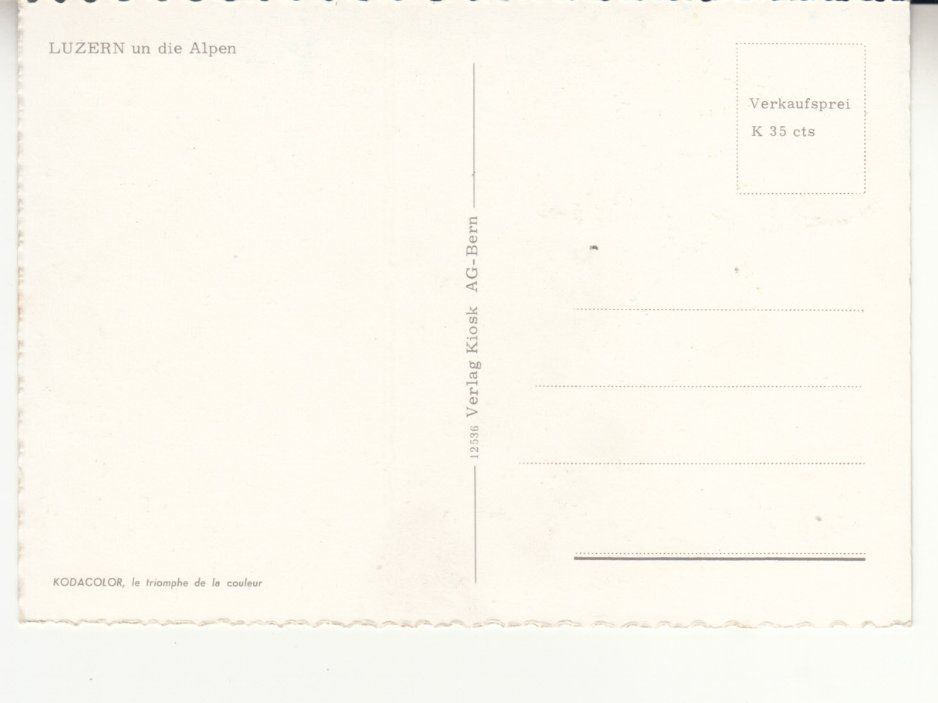Cartoline postali: Luzern ca. 1960 – Usato da Bürglen TG venduto da StampGraf 1