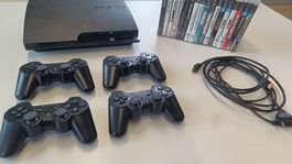PS3 inkl. 4 Controllern und 17 Top-Games!