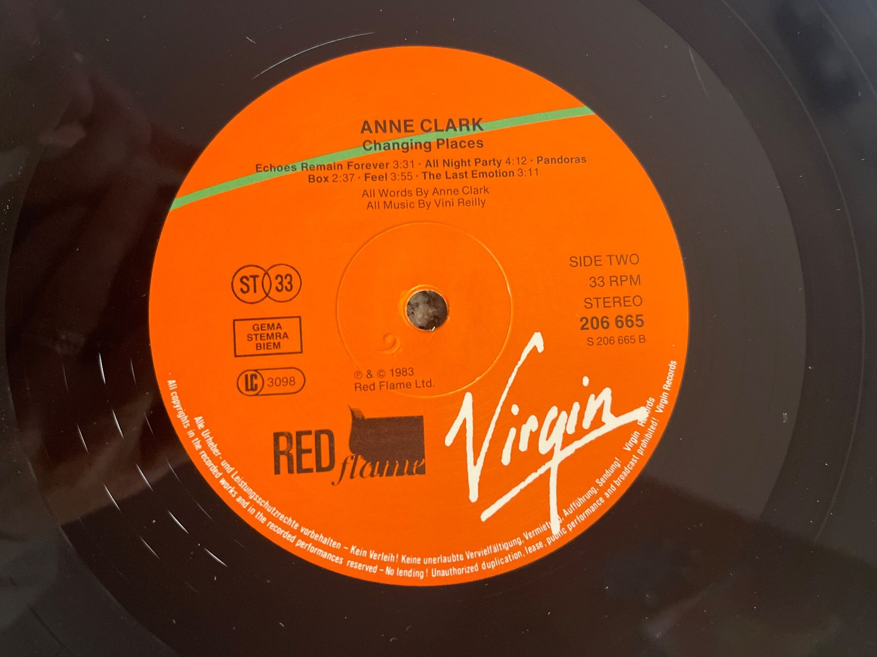 Dischi in vinile: A72/Anne Clark - Changing Places – Usato da Frutigen venduto da Philippe_jsp 2