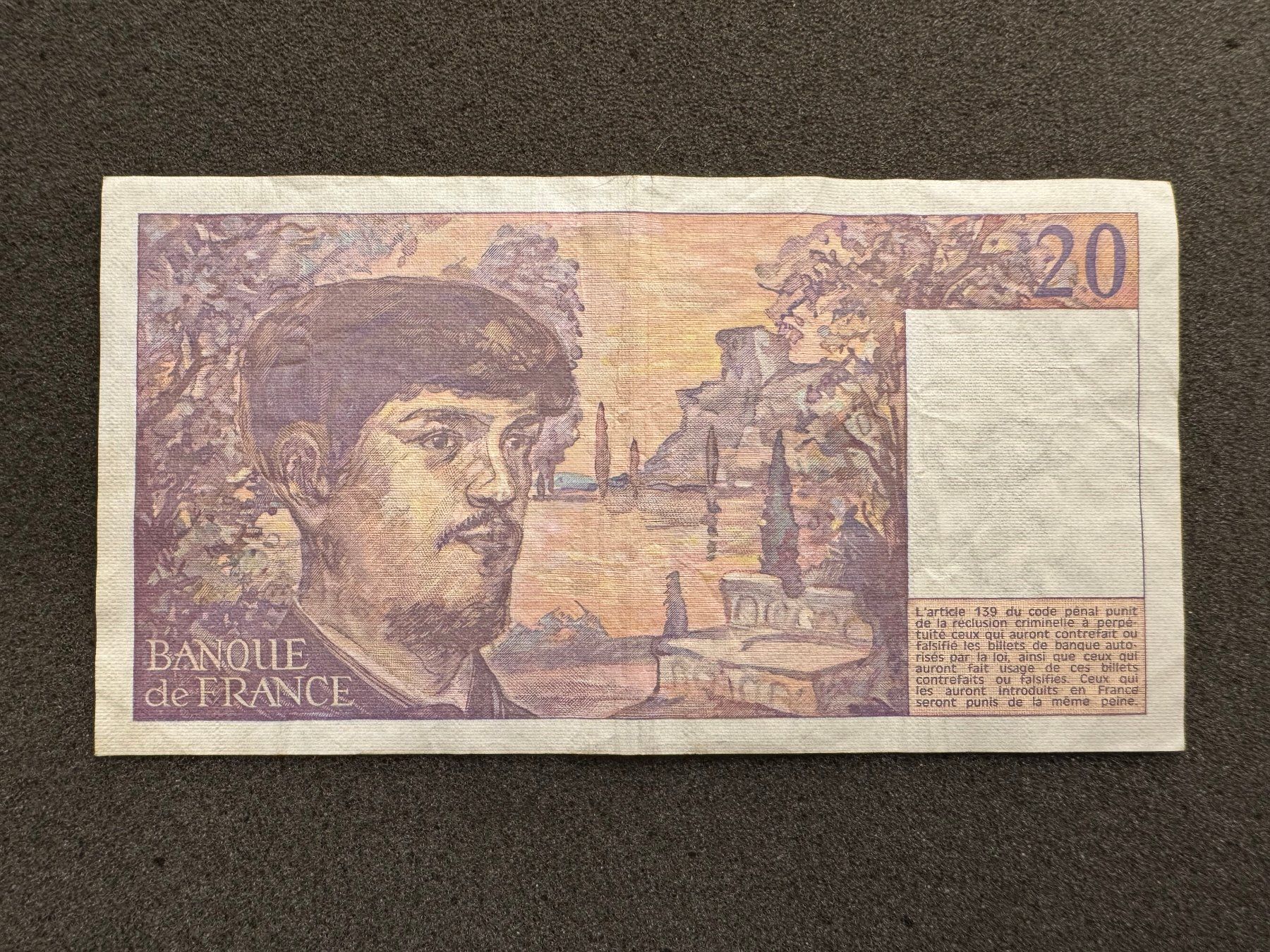Banconote: 20 Francs Frankreich Banknote 1985 – Usato da Reitnau venduto da tb-muenzen 1