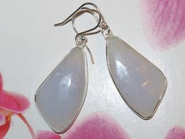 Ohrringe CHALCEDON 925 Silber fazetiert VP 69,-