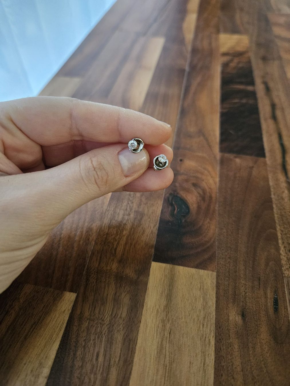 Orecchini pendenti & Orecchini a lobo: Silber Ohrstecker 925 mit Zirkon Steinchen – Usato da Bülach venduto da DontPushTheButton 2