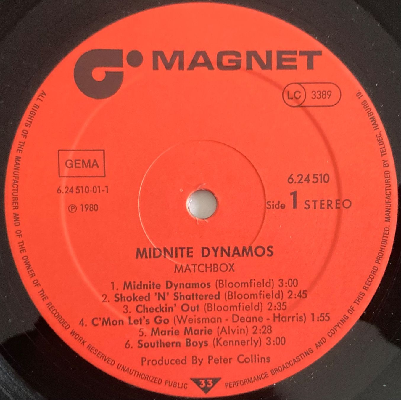 Dischi in vinile: MATCHBOX - MIDNITE DYNAMOS – Usato da Poliez-Pittet venduto da Newtown-Records 2