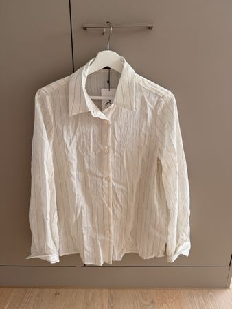 Damen Bluse weiss gestreift Grösse 38 neu mit Etikett 