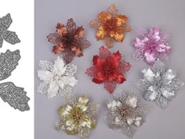 Stanzschablone Nr.227,Blume,Weihnachtsstern(Sizzix geeignet)