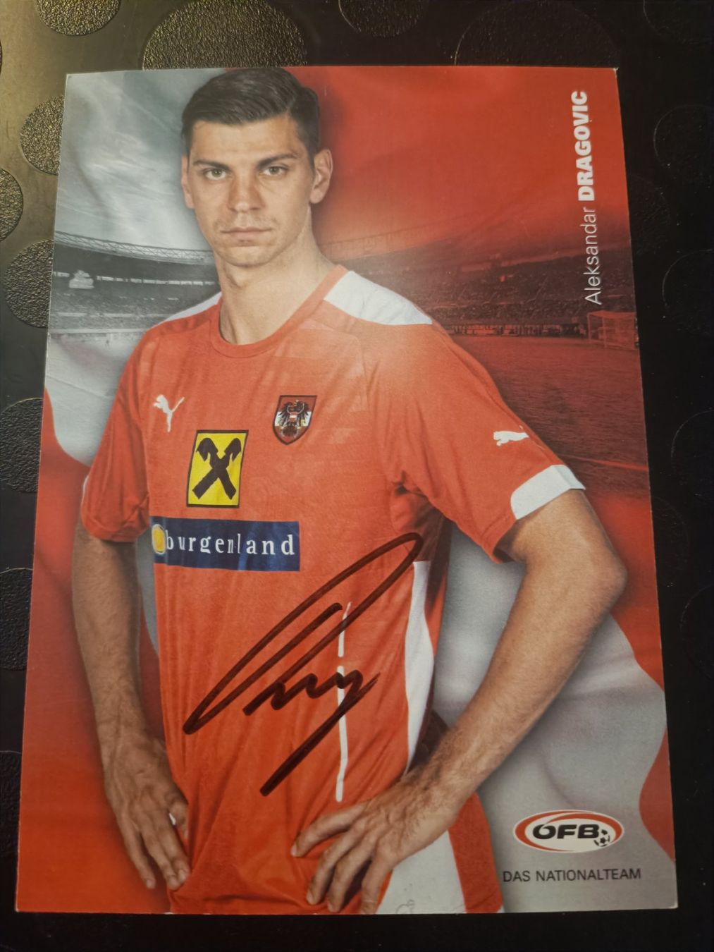 Autografi: Aleksander Dragovic - handsig.  ÖFB Autogrammkarte von 2016 – Usato da Menziken venduto da Artographs