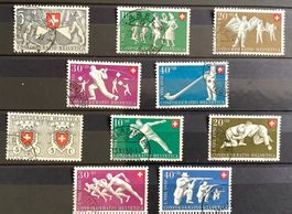 1950 - 51 / Pro Patria Sätze Gestempelt