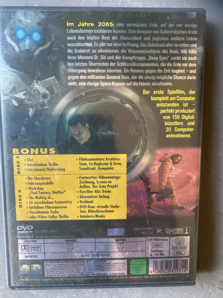 Tutti i DVDs: Final Fantasy - Die Mächte in Dir – Usato da Dallenwil venduto da kavogt6 1