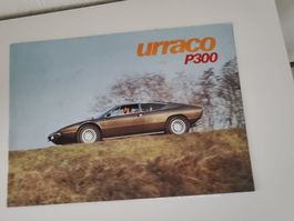 Lamborghini Urraco P300 Farbe Foto Prospekt der 1970er Jahre