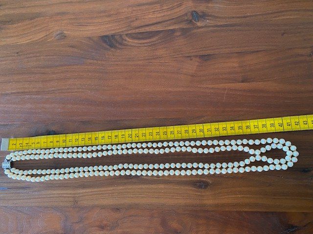 Catenine: Perlenkette Doppelreihe Modeschmuck – Usato da Edlibach venduto da Arnoldotto