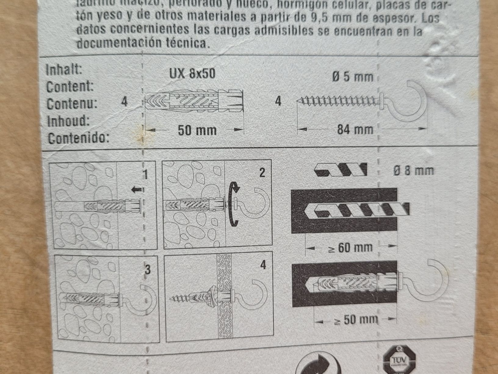 Ferramenta: 2 Pack Fischer Dübel + Rundhaken. OVP – Nuovo e nell'imballaggio originale da Zürich venduto da Engiadinabassa 6