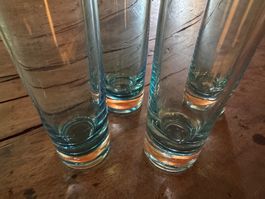 4er Set Longdrinkgläser, Cocktailgläser, neuwertig in blau