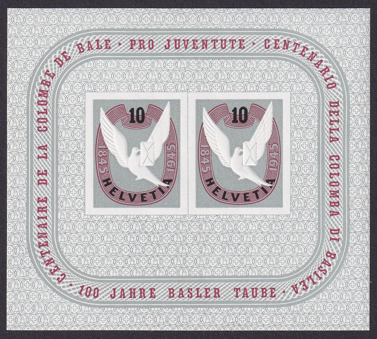 Tutti i francobolli: W23 Basler Taube Block 1945 postfrisch **, Kat: 100.- – Difettoso da Ebikon venduto da SilvioFreund