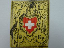 1851: 16II.1.09 (Rayon II), KARTON-Papier fehlerfrei, 450.-+